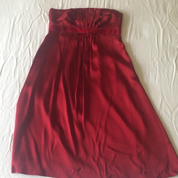 Red Silk Party Dress