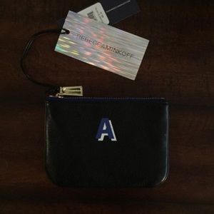 Rebecca Minkoff Black Monogram Pouch - Black "A"