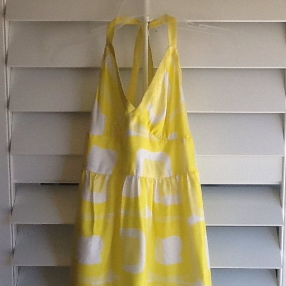yellow and white sundress