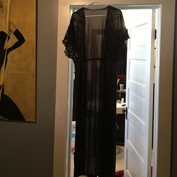Sexy black night robe