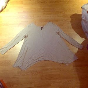 Long sleeve flowy tan top