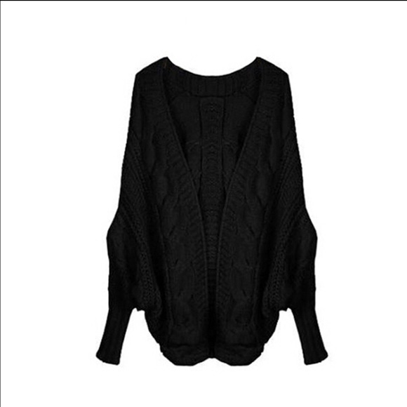 NEW Knit Black Batwing Sweater