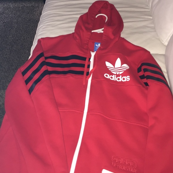 Red adidas jacket