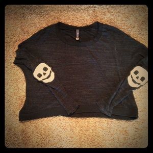 💀Crop Top Skull elbow patches 💀