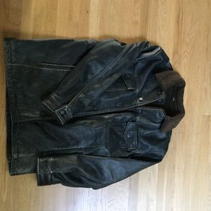 Black Men's XL leather jacket