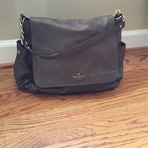 Kate Spade leather hobo bag Taupe Grey