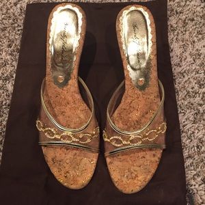 Beverly Feldman cork sandals