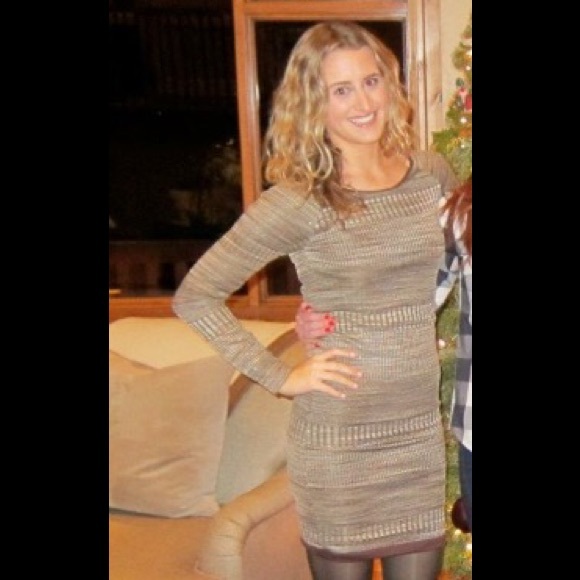 Gold Bodycon Karina Grimaldi Dress