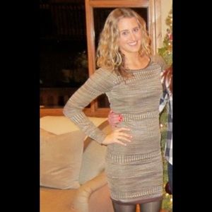 Gold Bodycon Karina Grimaldi Dress