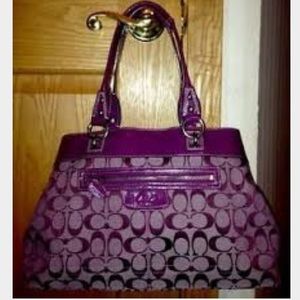 Purple coach purse