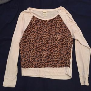 Cheetah baseball tee sweatshirt
