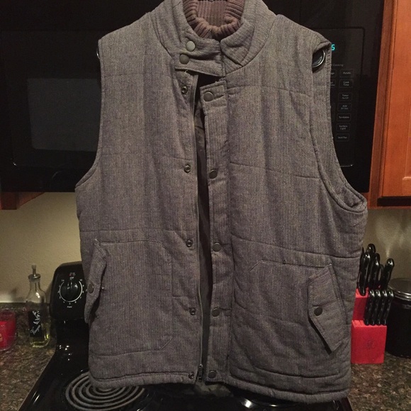 21 men brown winter vest