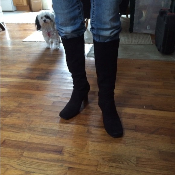 Black suede  boots