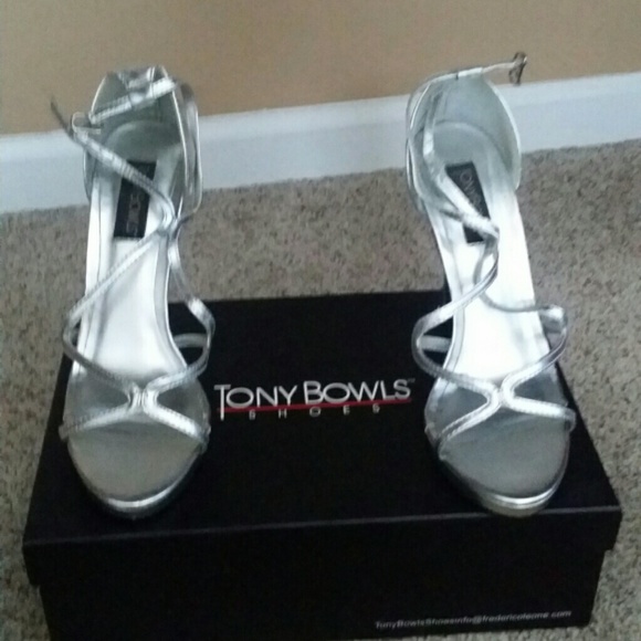 Silver Town Bowls Strappy Heels