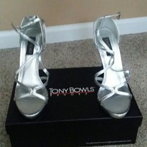 Silver Town Bowls Strappy Heels