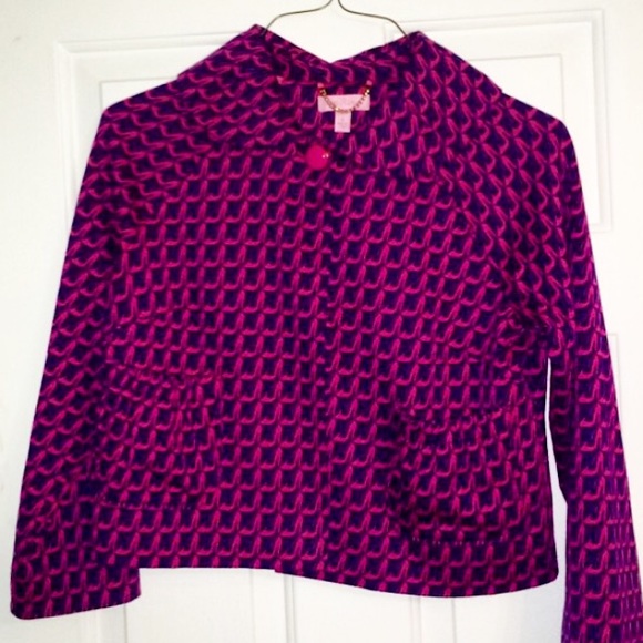 Lilly Pulitzer high heel pink and navy jacket