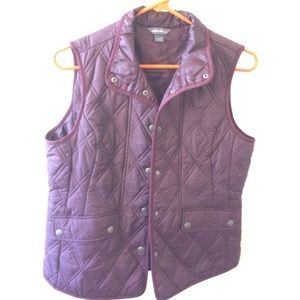 Eddie Bauer women's quoted polyester vest sz S