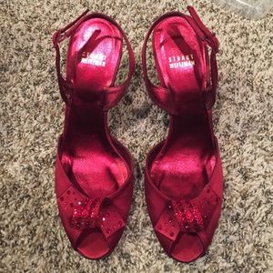 Stuart Weitzman red dress heels