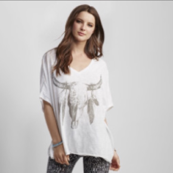 Cattle skull oversized blouse