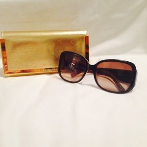 Tory Burch Brown Sunglasses with Gold Case