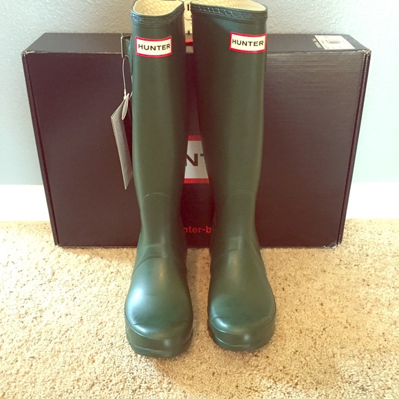 Hunter Shoes - New green Hunter original tall boots