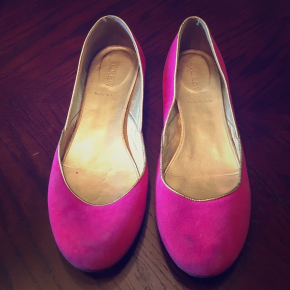 Hot pink ballet flats