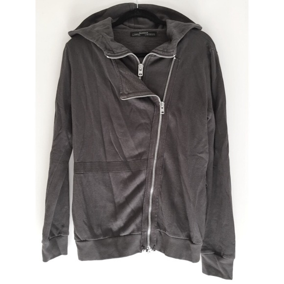 All Saints Double Zip Hoodie