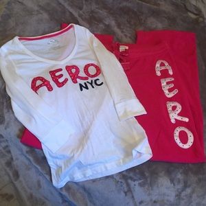 Pink Aeropostale sleep set