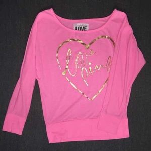 PINK off-the-shoulder Sweater