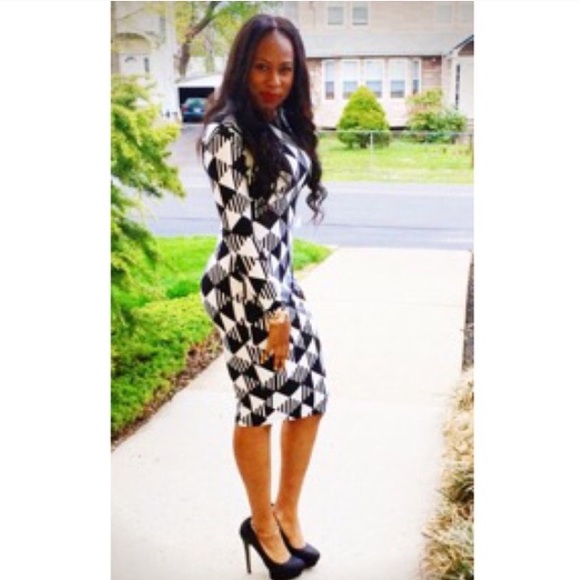 Asos Black and White Midi Dress!