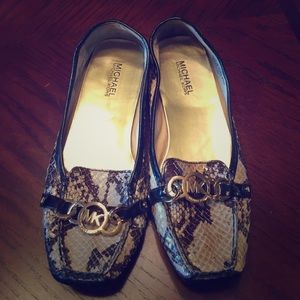 Snakeskin loafers