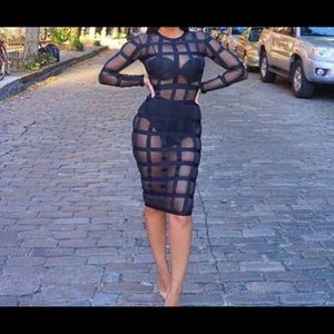 Black sheer mesh dress!!!!!