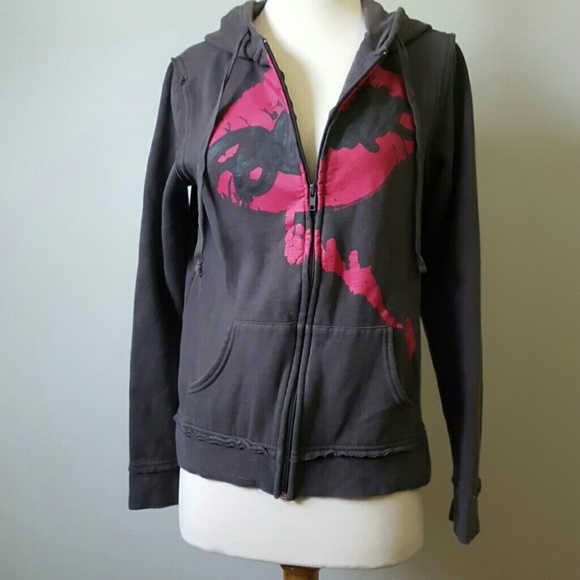 Charcoal Blondie zip hoodie