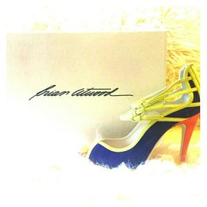 Neon orange yellow blue green heels (: