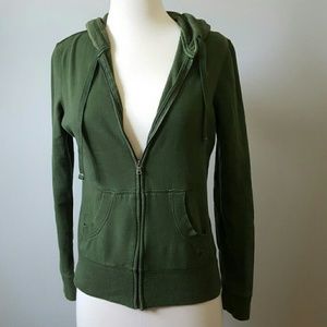Green Zip Hoodie