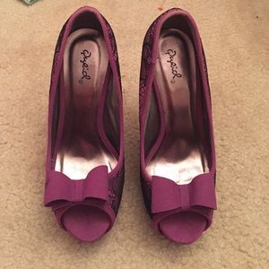 Purple lace heels