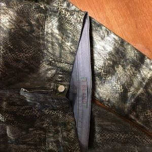 J Brand coated snakeskin pants size 27