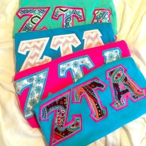 Zeta Tau Alpha (ZTA) Letter Shirts (Gift Included)