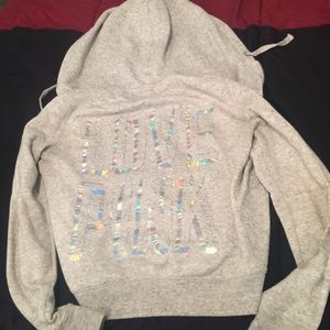 Victoria's Secret foil zip up hoodie