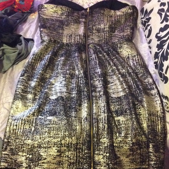 Golden black dress
