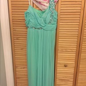 Mint Green One Strap Dress!