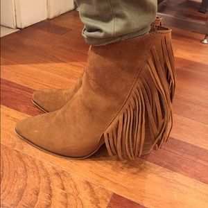 Fringe Suede Booties