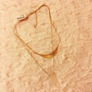 Urban Outfitters Quartz Crystal Double Necklace