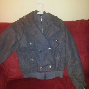 Peacoat with zip up inner layer