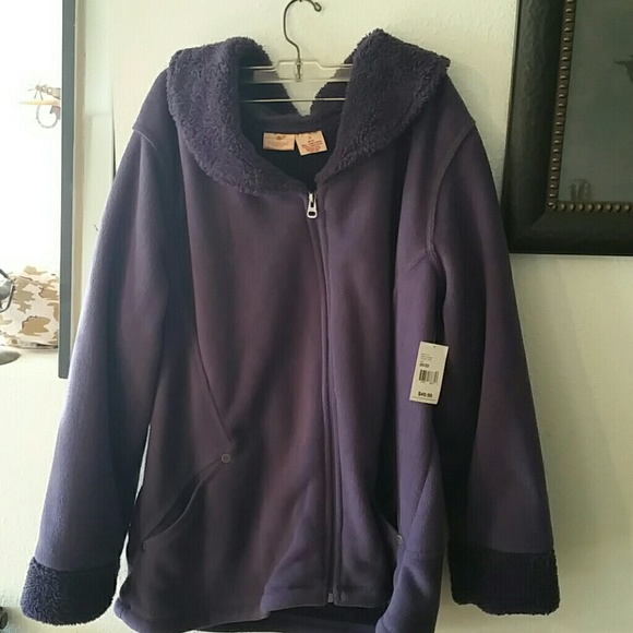 PLUSH purple plus size zip up jacket