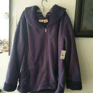 PLUSH purple plus size zip up jacket