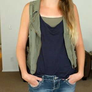 Maurices Jackets & Coats - Asymmetric Zip Military Vest Maurices Jackets & Coats - Asymmetric Zip Military Vest