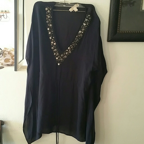 Plus size butterfly tunic, bling