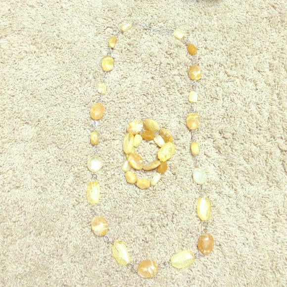 Yellow beaded Necklace
