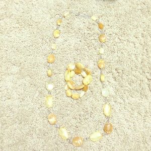 Yellow beaded Necklace